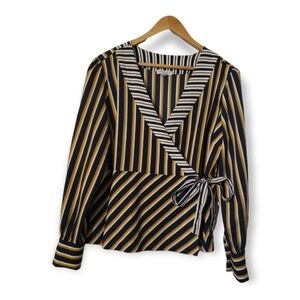 Carolina Belle Longsleeve Wrap Blouse